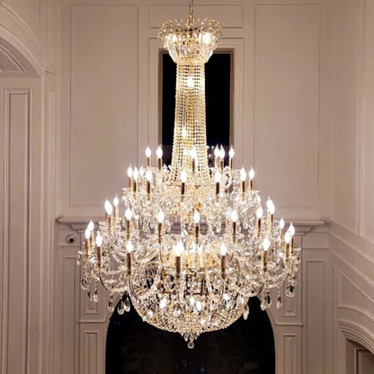 HomeDor Traditional Luxury Mid-century Multi Tiers Candle Chandelier