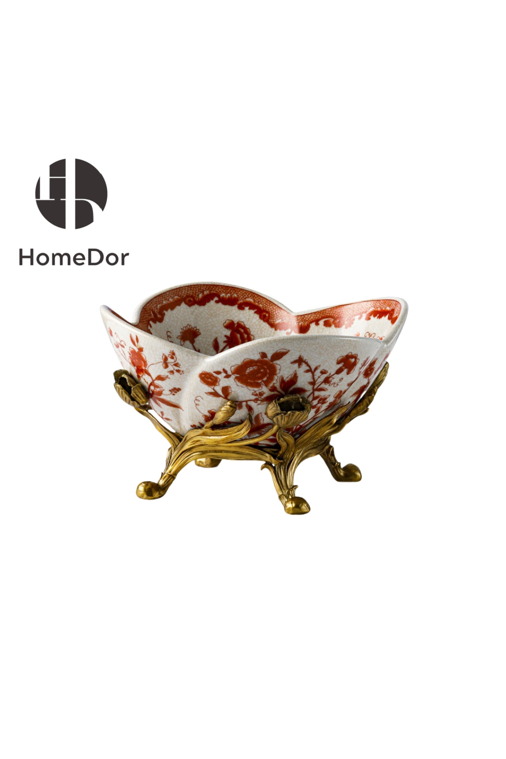 HomeDor × FH&Home | Vintage Red Floral Porcelain Table Decor Set -II