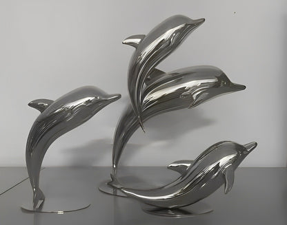 HomeDor Modern Creative Dolphin Sculpture Set
