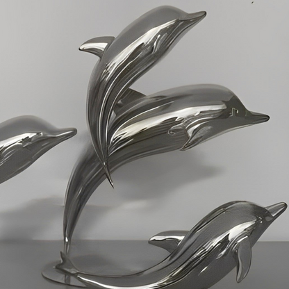 HomeDor Modern Creative Dolphin Sculpture Set