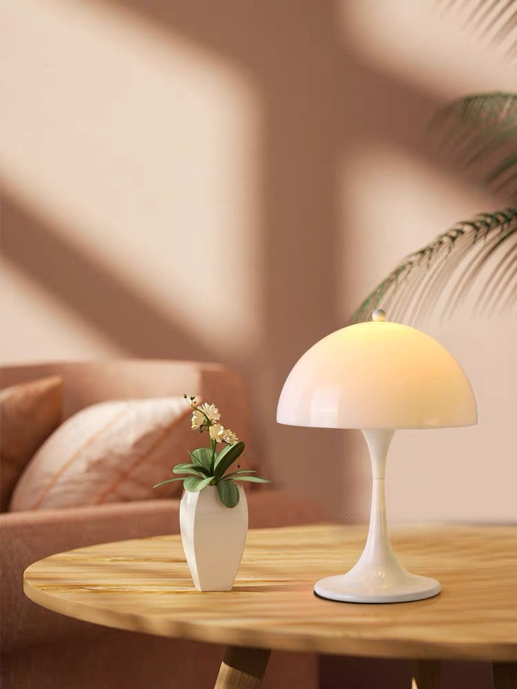 HomeDor Cream Mushroom Acrylic Lamp
