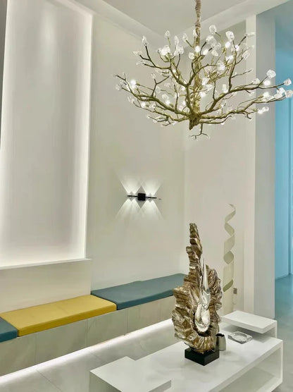 HomeDor Linn Luxury Vintage Gemstone Branch Crystal Chandelier