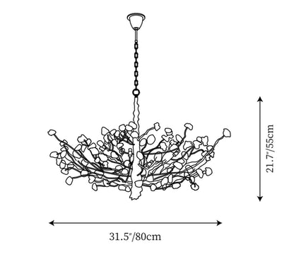 HomeDor Linn Luxury Vintage Gemstone Branch Crystal Chandelier