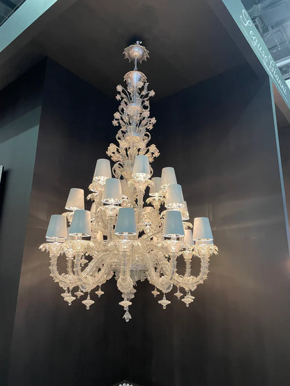 HomeDor Crystal Flower Lampshade Chandelier