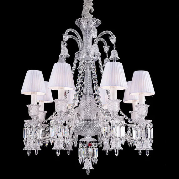 HomeDor Premium Laurel Short Version Tiered Candle Lampshade Chandelier