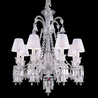 HomeDor Premium Laurel Short Version Tiered Candle Lampshade Chandelier