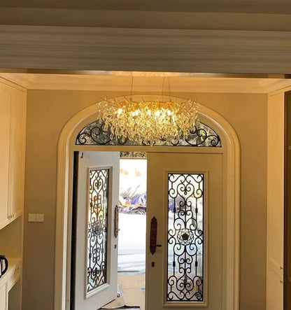 HomeDor Premium Linn Leaves Branch Round Chandelier