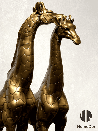 Artistic Brass Giraffe Couple Ornament/Sculpture Table Decor5