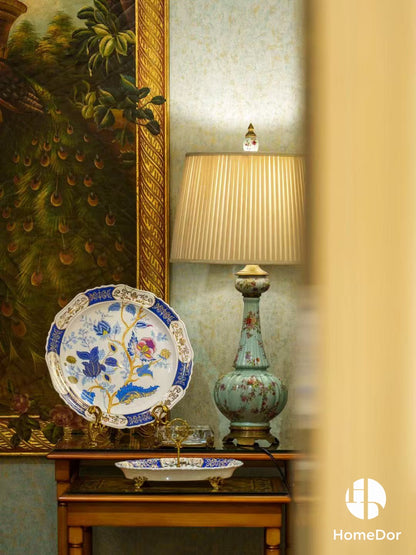 Artistic Porcelain & Lustrous Brass Elegance Table Decor Sets
1
