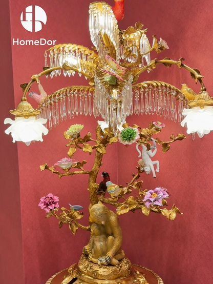 HomeDor × FH&amp;Home | مصباح أرضي نحاسي مستوحى من الطراز الآسيوي من "حديقة الأحلام"