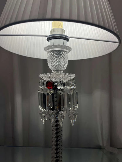 HomeDor Premium Laurel Vintage Luxury Lampshade Table Lamp in Black/White