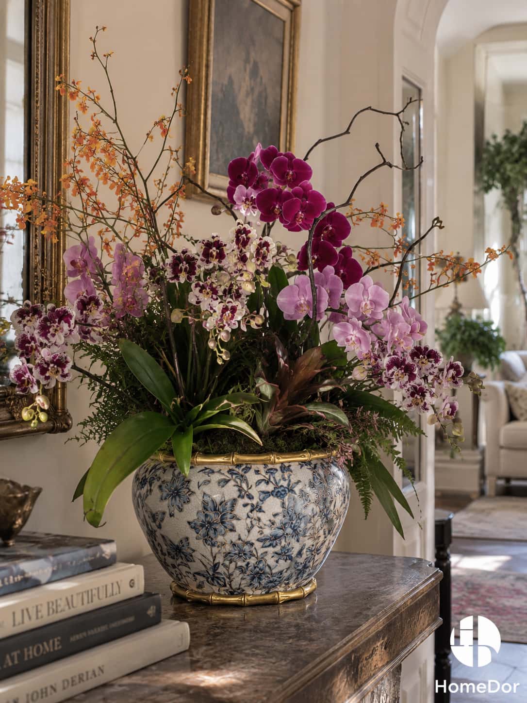 Contemporary Garden-Style Orchid Arrangement