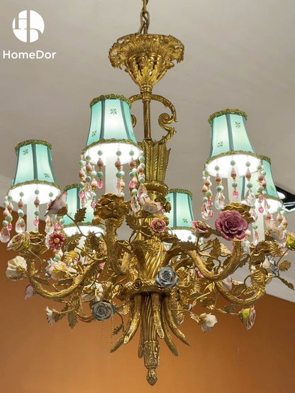 HomeDor × FH&Home | California Sunset Flower Embellished Chandelier