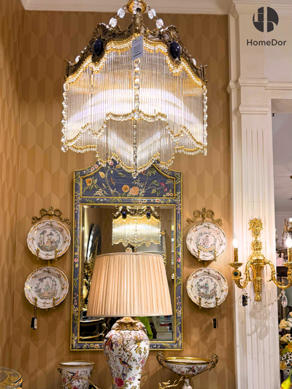 this chandelier marries timeless retro charm with luxurious detailing, adding a touch of refined elegance to your interiors.