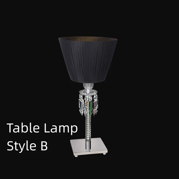 HomeDor Premium Laurel Vintage Luxury Lampshade Table Lamp in Black/White
