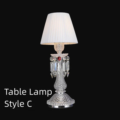 HomeDor Premium Laurel Vintage Luxury Lampshade Table Lamp in Black/White