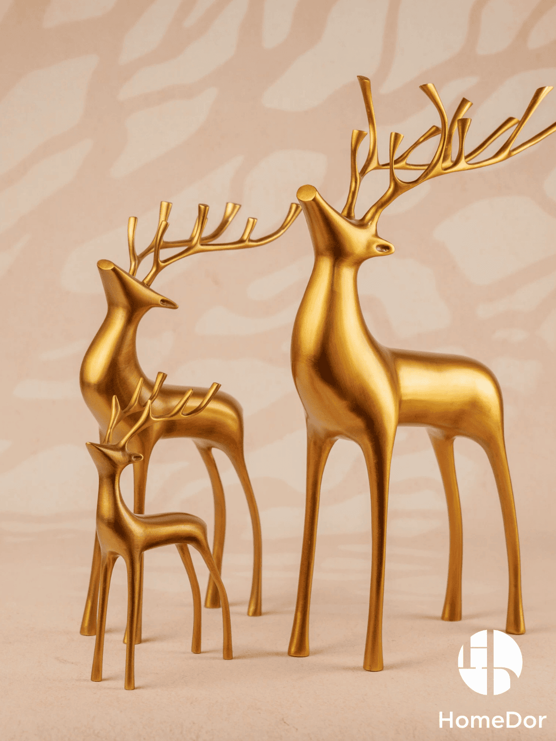 Elegant Brass Deer Decorative Table Decor Set
3