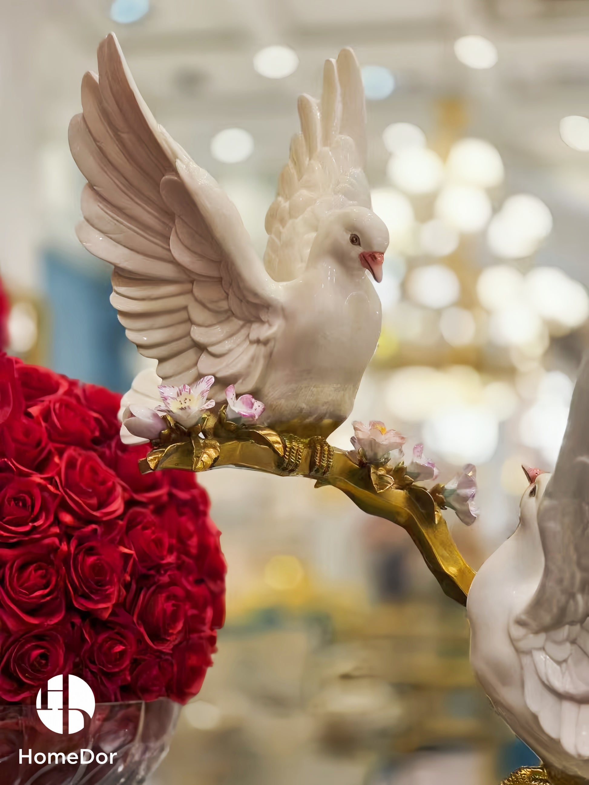 Meaningful decorative European-style centerpiece for console or coffee tables.