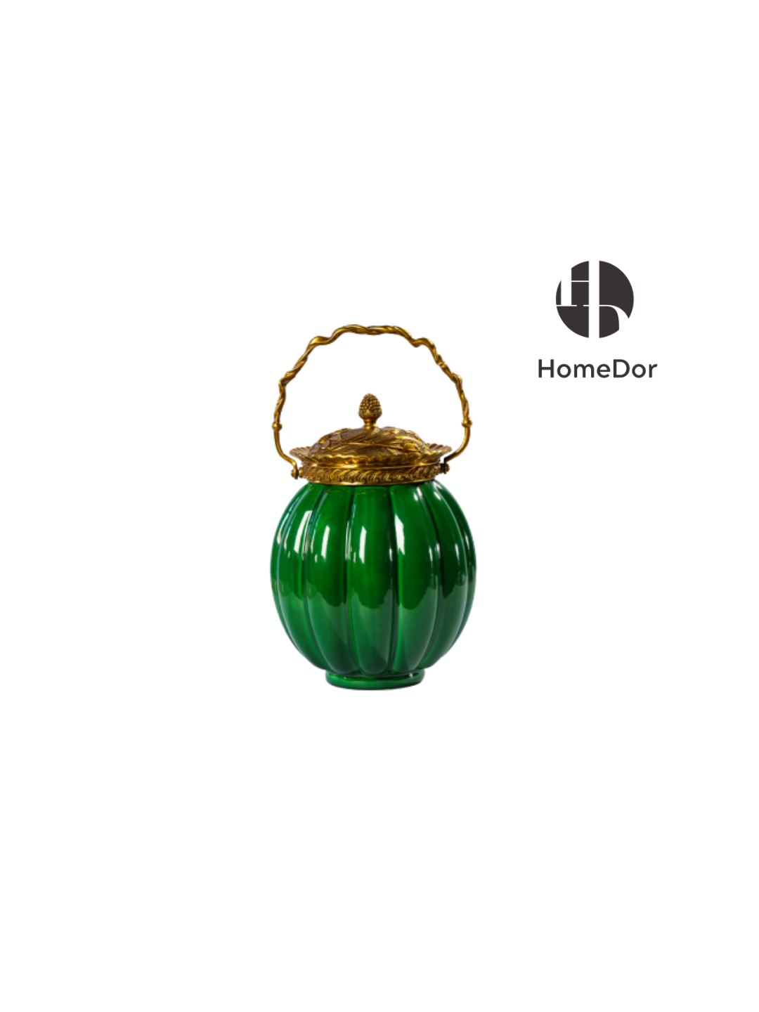 Elegant Hues of European Palaces Gilded Chroma Gilded Top Pumpkin Canister