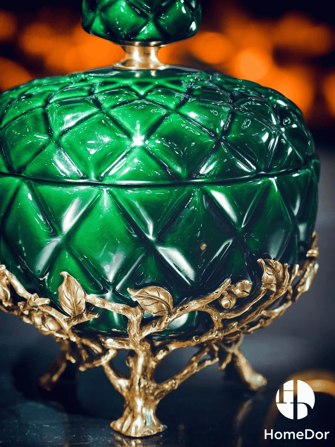 Elegant Hues of European Palaces Gilded Chroma Glazed Green Table Decor Sets  -II11