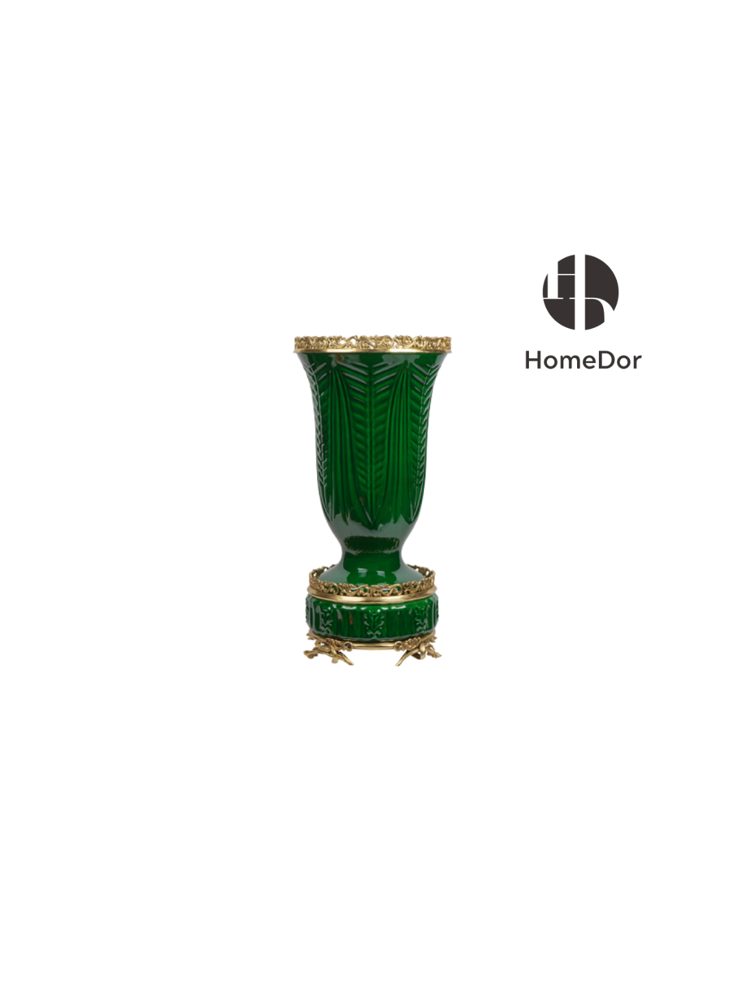 Elegant Hues of European Palaces Gilded Chroma Leaf Textured Tall Vase