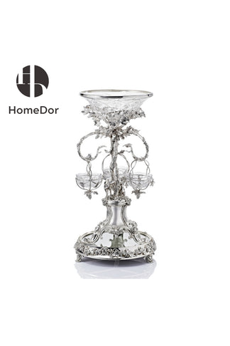 Victorian Grapevine Crystal Epergne Centerpiece – HomeDor
