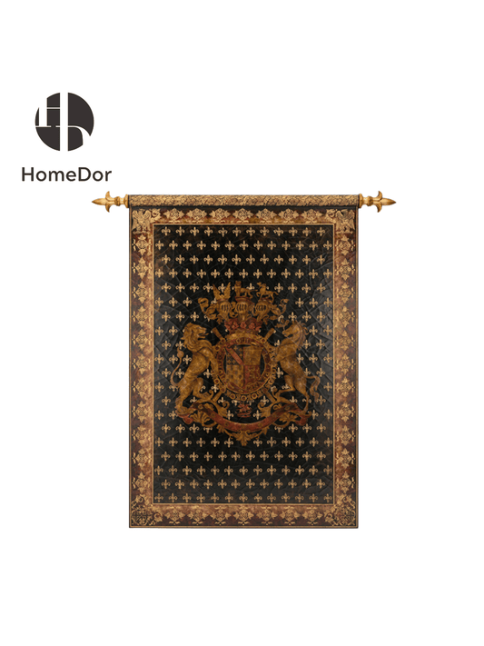European Inspired Wooden Wall Decor with Rich Gold - Royal and Patterned Details