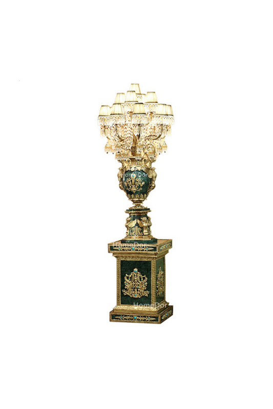 HomeDor × FH&Home | Neo-Baroque Art Deco Majesty Turquoise Floor Lamp
