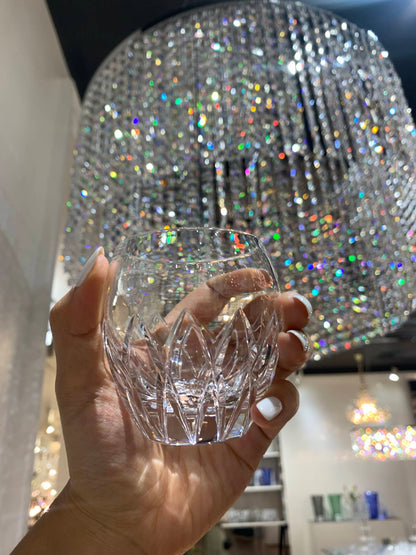HomeDor Luxury Crystal Engraved Black Tea Cup
