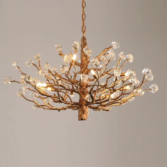 HomeDor Linn Luxury Vintage Gemstone Branch Crystal Chandelier
