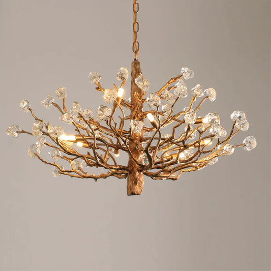 HomeDor Linn Luxury Vintage Gemstone Branch Crystal Chandelier