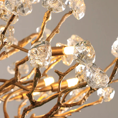 HomeDor Linn Luxury Vintage Gemstone Branch Crystal Chandelier