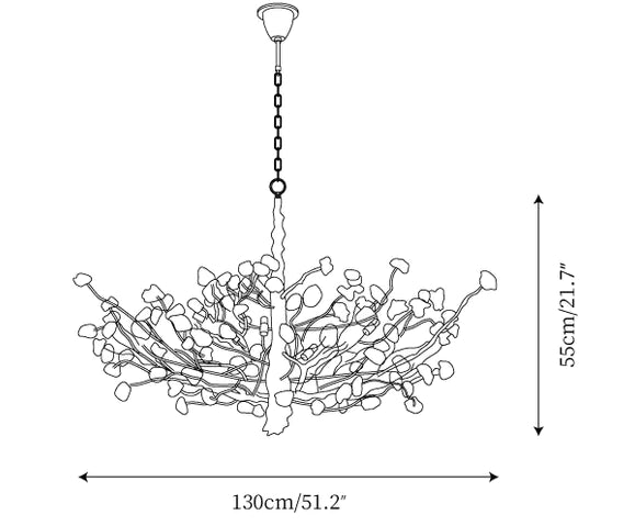 HomeDor Linn Luxury Vintage Gemstone Branch Crystal Chandelier