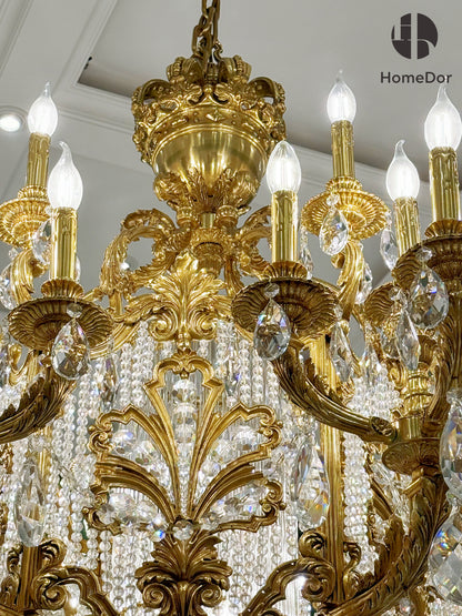 HomeDor Crown Chandelier is perfect for princess bedroom, master bedroom, luxury suite, luxury traditonal dining room and living room.