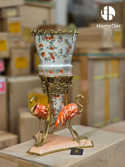 HomeDor × FH&amp;Home | Elegante juego de decoración clásica de porcelana con vibrantes motivos florales