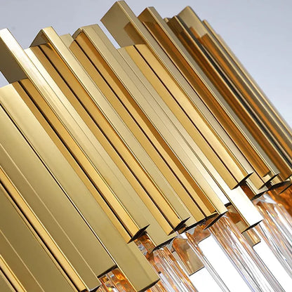 Lohsen Komplettset mit klassischem Kristall-Kronleuchter in Gold-Finish