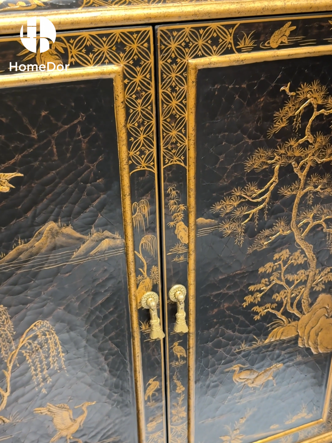 HomeDor × FH&Home | Chinoiserie Style Arched Glass Display Cabinet