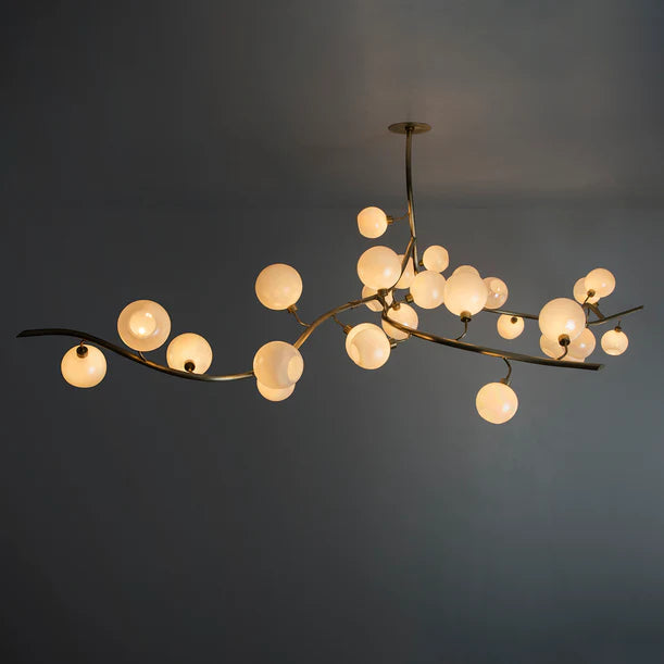 HomeDor Modern Hand-blown Glass Globes Chandeliere