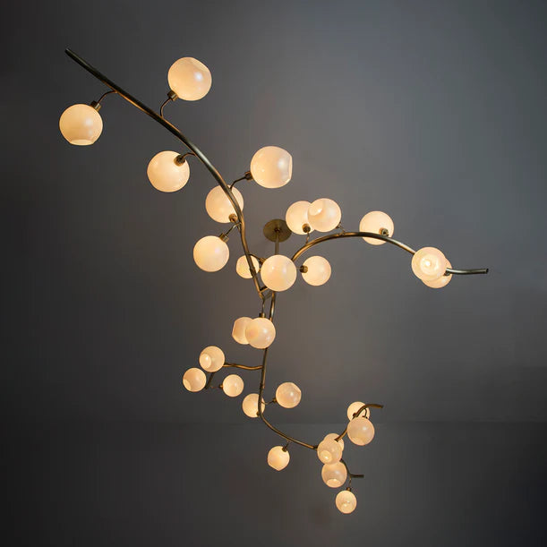 HomeDor Modern Hand-blown Glass Globes Chandeliere