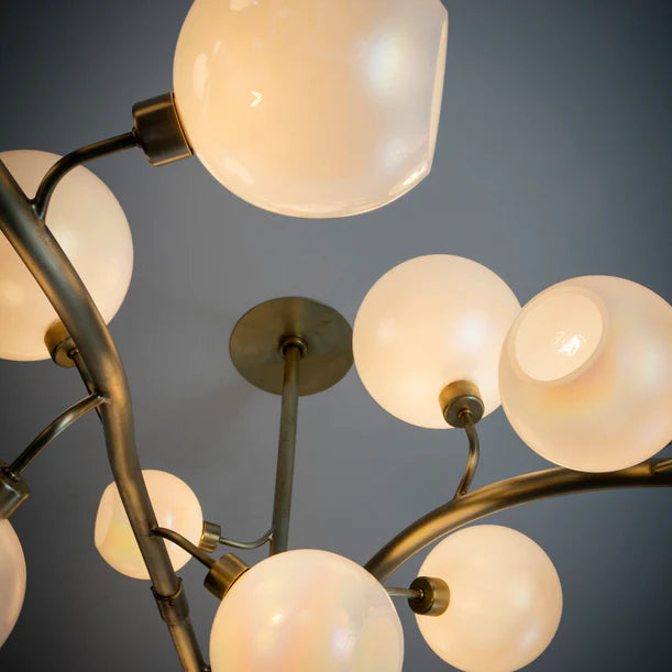 HomeDor Modern Hand-blown Glass Globes Chandeliere