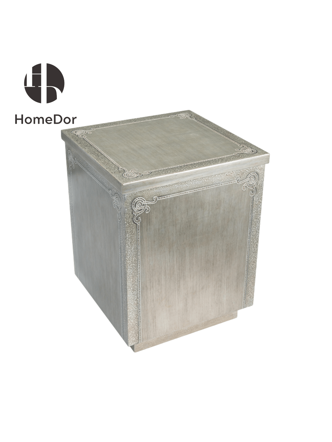 High-End Silver Occasional/Coffee Tables with Ornate Metal Like Detailing