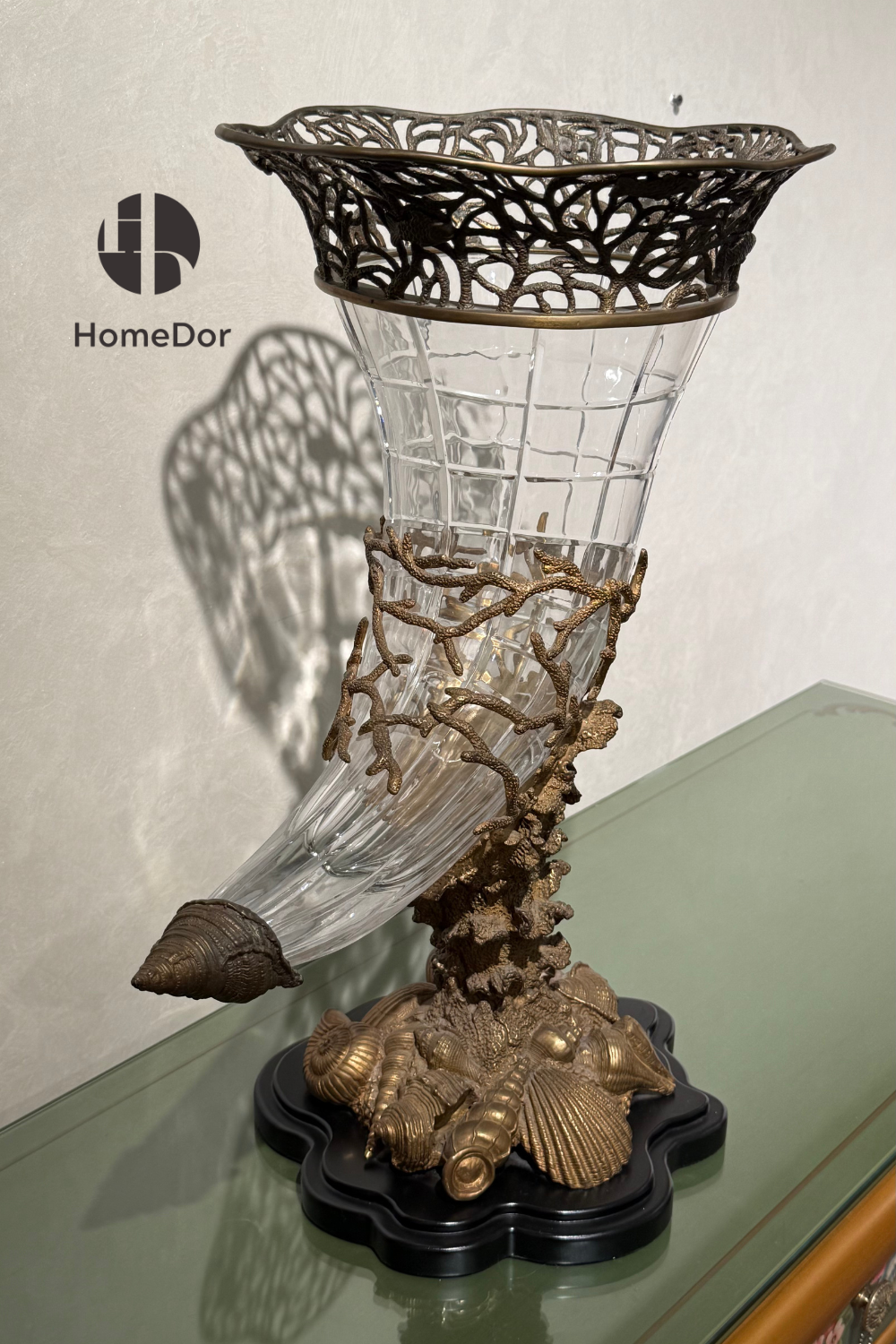 Decorative Ocean Crystal Glass Chalice Table Decor