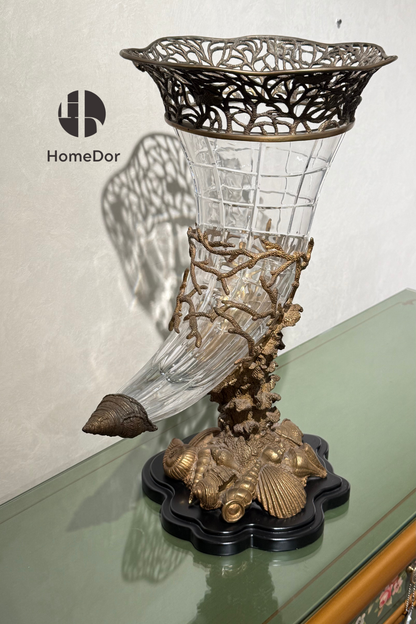 Decorative Ocean Crystal Glass Chalice Table Decor