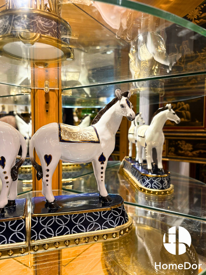 HomeDor Chinoiserie Regal Tang Horse Bookend