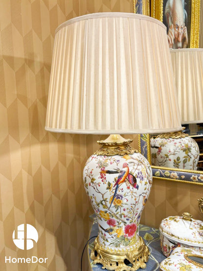 HomeDor Chinoiserie Spring Porcelain Table Lamp