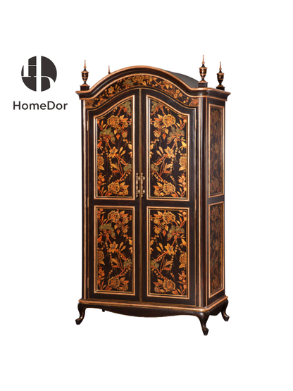 HomeDor Ember Bloom Noir Series Storage Cabinet Collection
