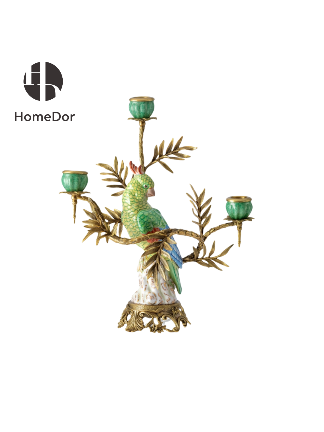 HomeDor × FH&Home | Exquisite Porcelain Parrot Candle Holder2