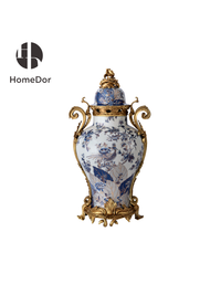 Lidded Urn: L36cm × W30cm × H68cm