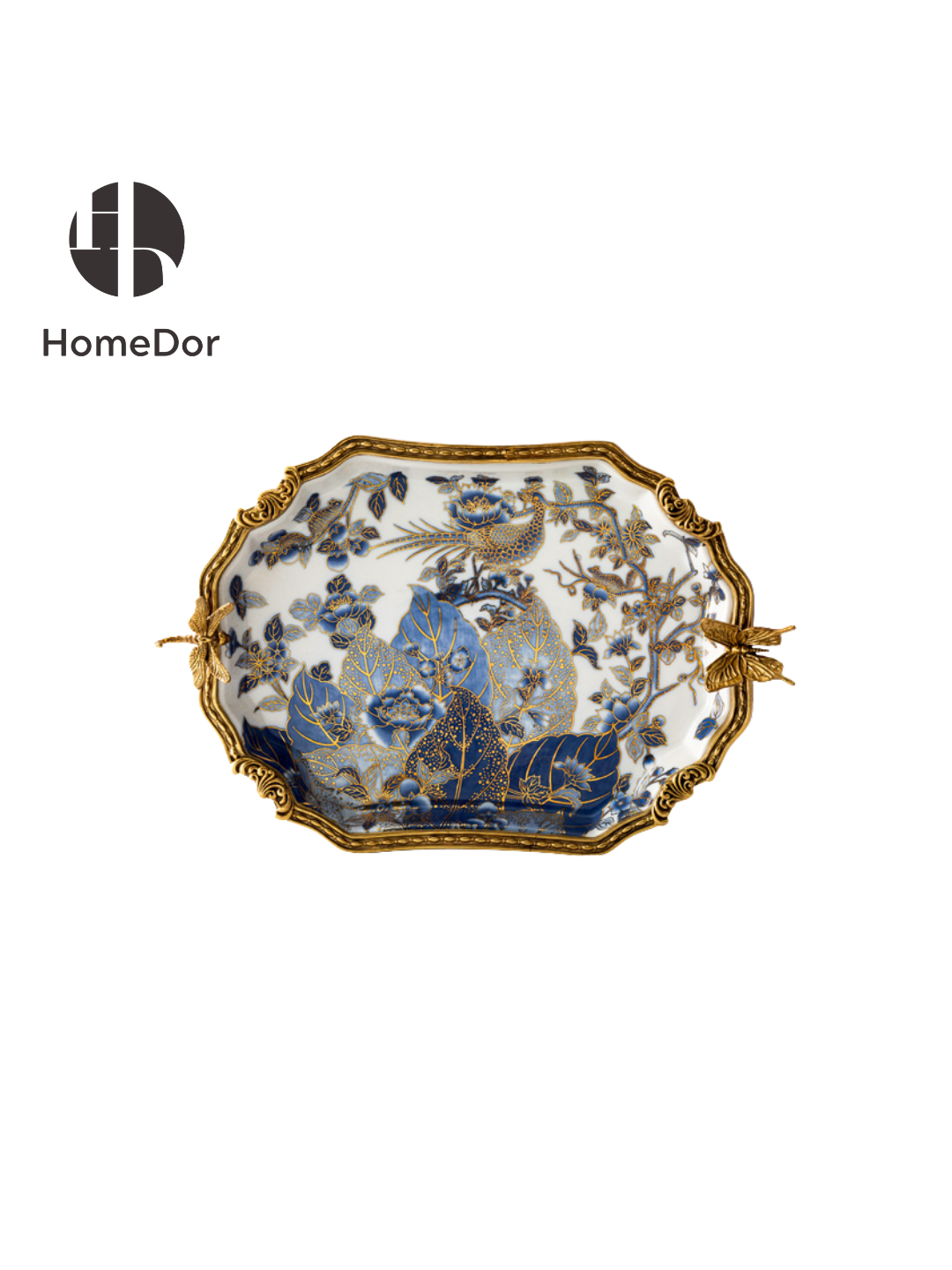 HomeDor × FH&Home | Luxe Baroque Floral & Bird Hand-Painted Porcelain Decor Set III2