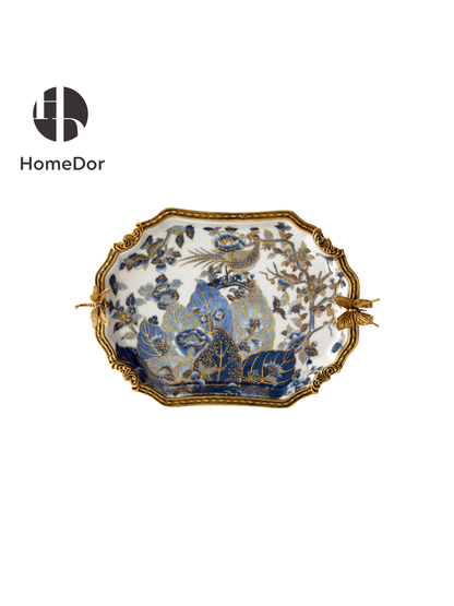HomeDor × FH&Home | Luxe Baroque Floral & Bird Hand-Painted Porcelain Decor Set III2